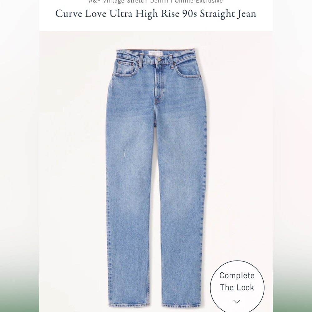 A&F Curve Love 90s Ultra HR Straight
